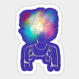 Loading girl Sticker